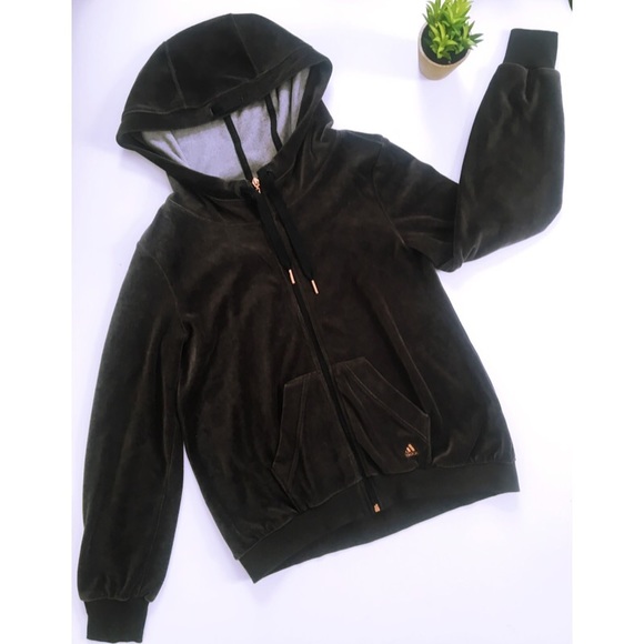 adidas black velvet jacket